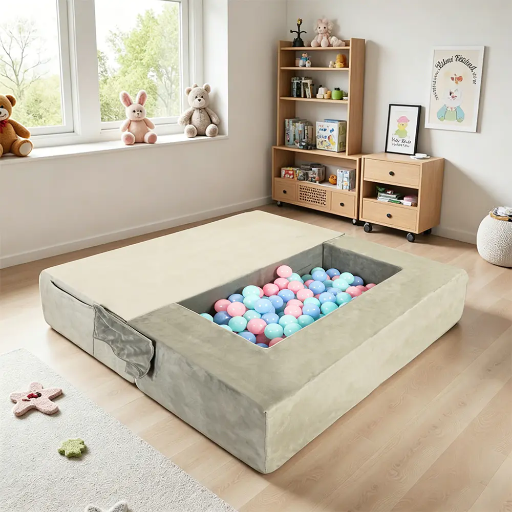 Set sofa blok binaan kanak-kanak boleh lipat empat keping