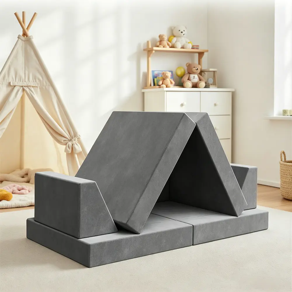 Set sofa blok binaan kanak-kanak boleh lipat lapan keping