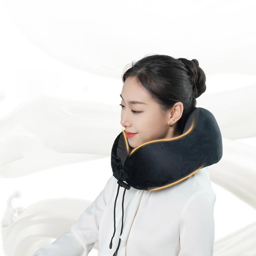Bantal leher busa memori mudah alih berbentuk U