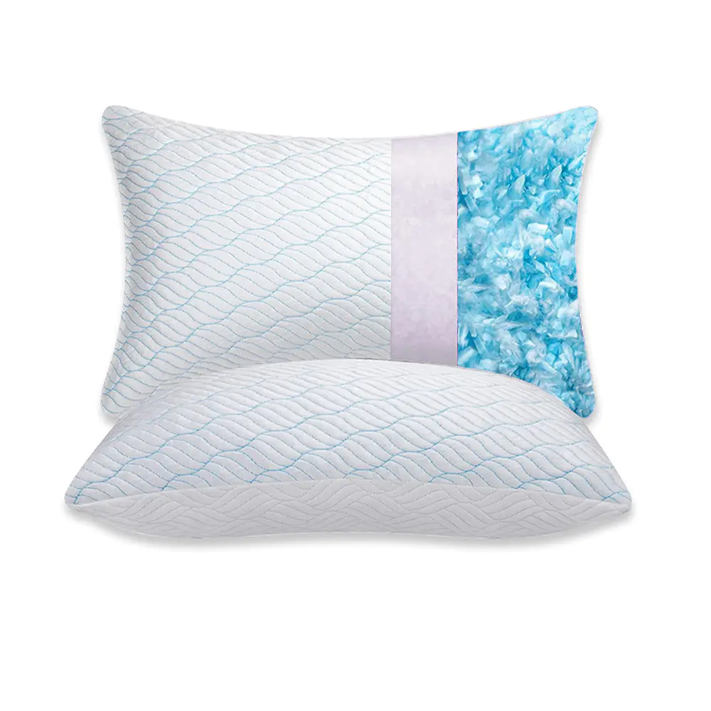 Bantal span busa memori ais sutera gel