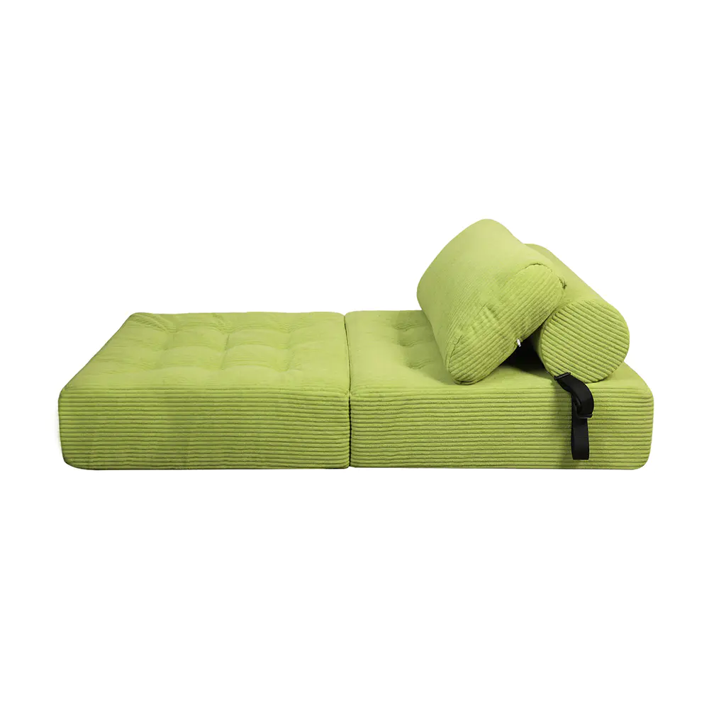 Sofa berjalur hijau bertali
