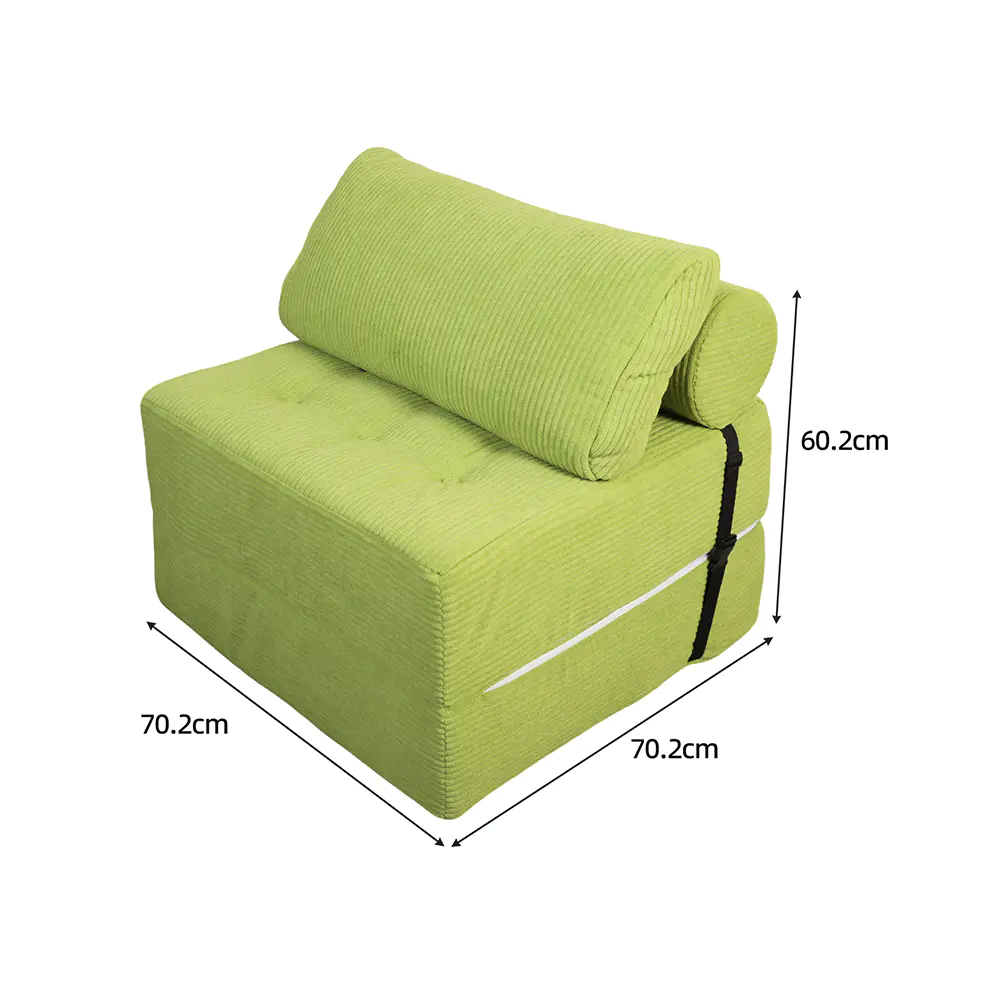 Sofa berjalur hijau bertali