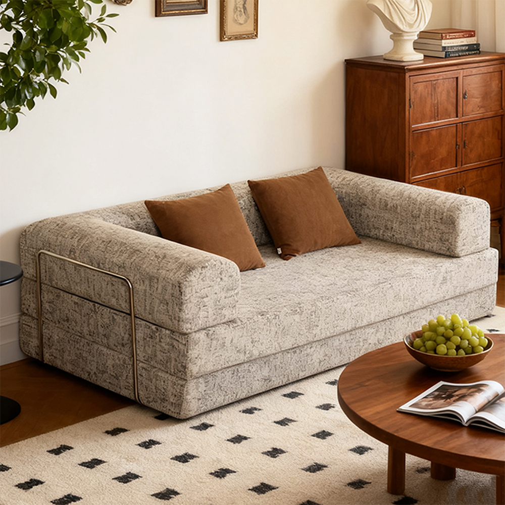 Sofa double separuh tertutup berbentuk U