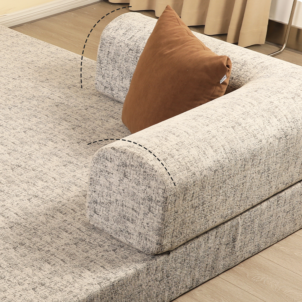 Sofa double separuh tertutup berbentuk U
