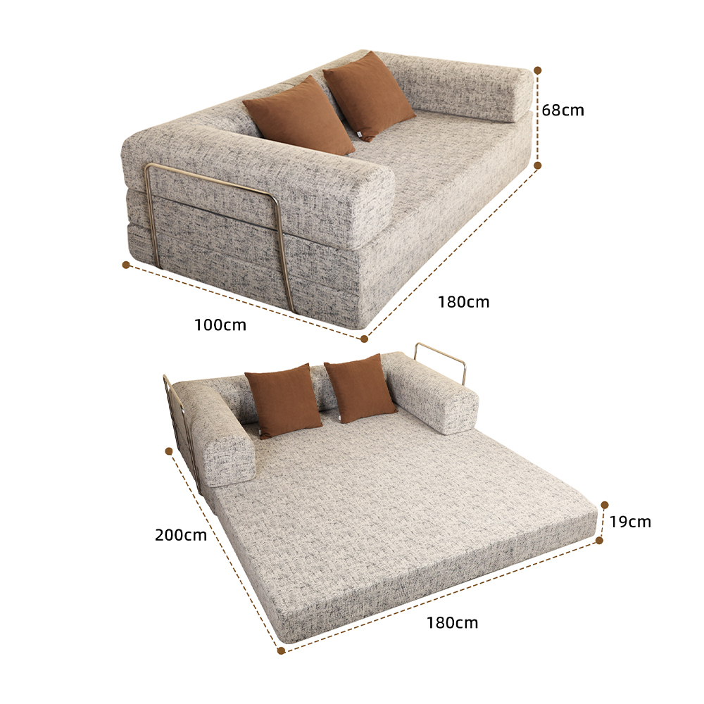 Sofa double separuh tertutup berbentuk U