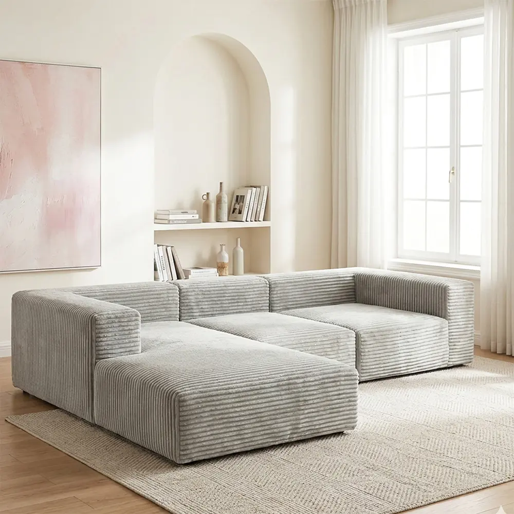 Sofa berbilang tempat duduk kelabu