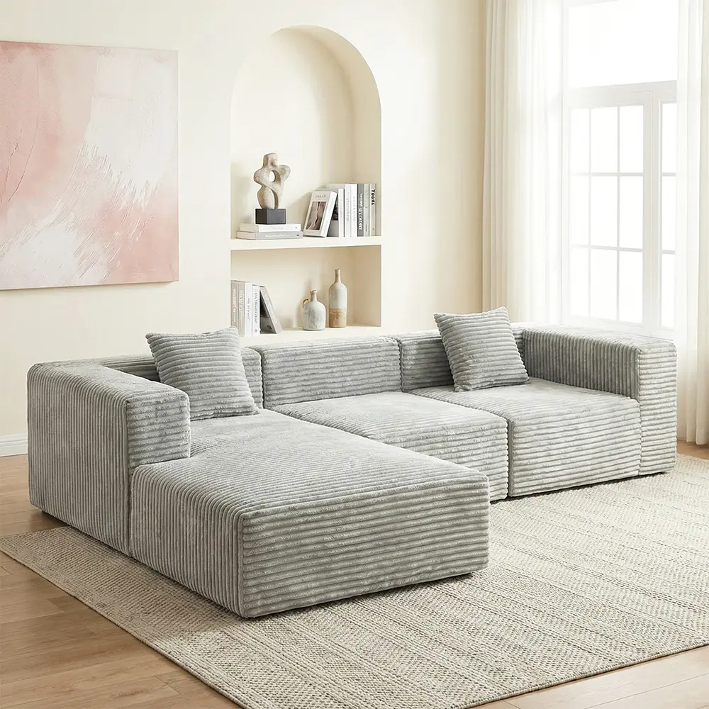 Sofa berbilang tempat duduk kelabu