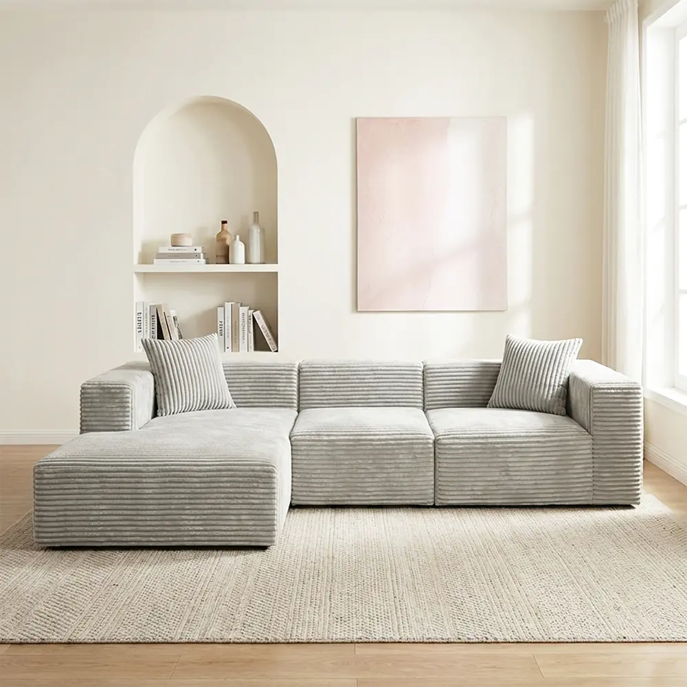 Sofa berbilang tempat duduk kelabu