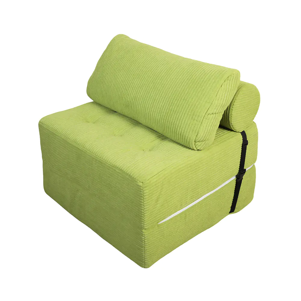 Sofa berjalur hijau bertali