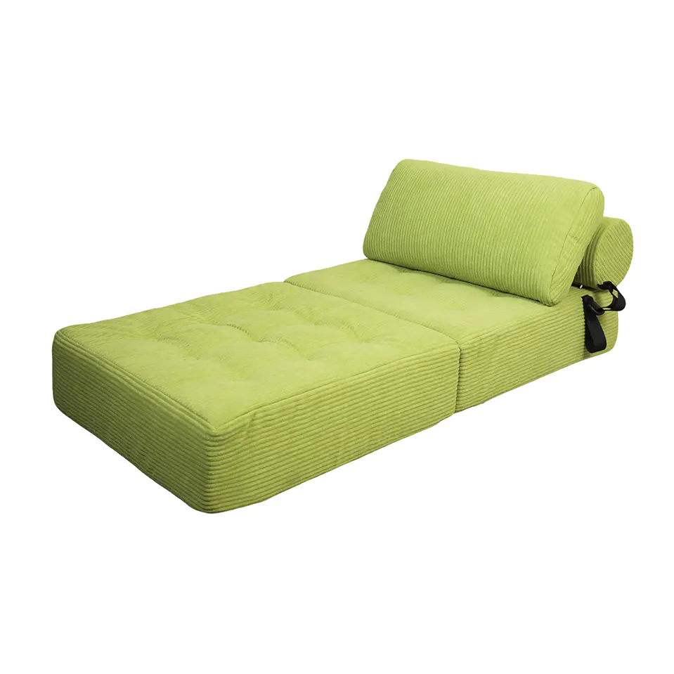 Sofa berjalur hijau bertali